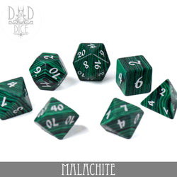 Malachite Dice Set (Gift Box) (Online Order Only)