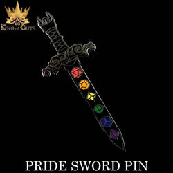Pride Dice Sword (Enamel Pin)