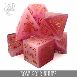 Rose Gold Runes Cat's Eye Dice Set (Gift Box) (Online Order Only)
