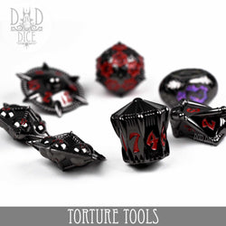 Torture Tools Red - Metal Dice Set (Online Order Only)