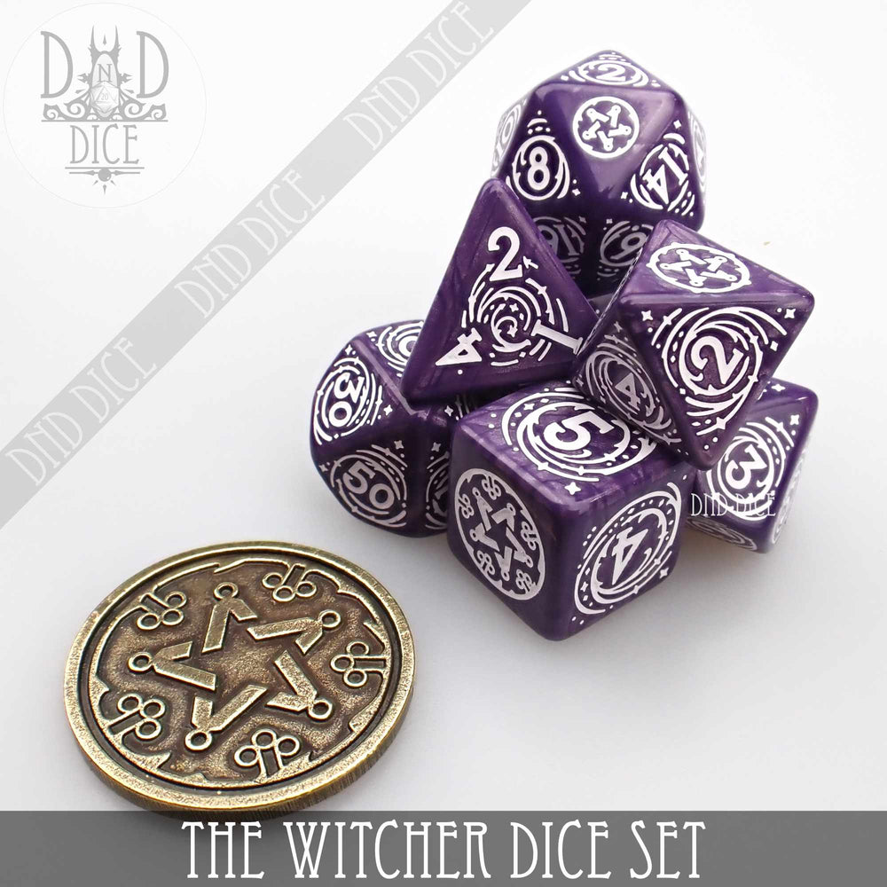 The Witcher Dice Set and Coin - Yennefer (Online Order Only)
