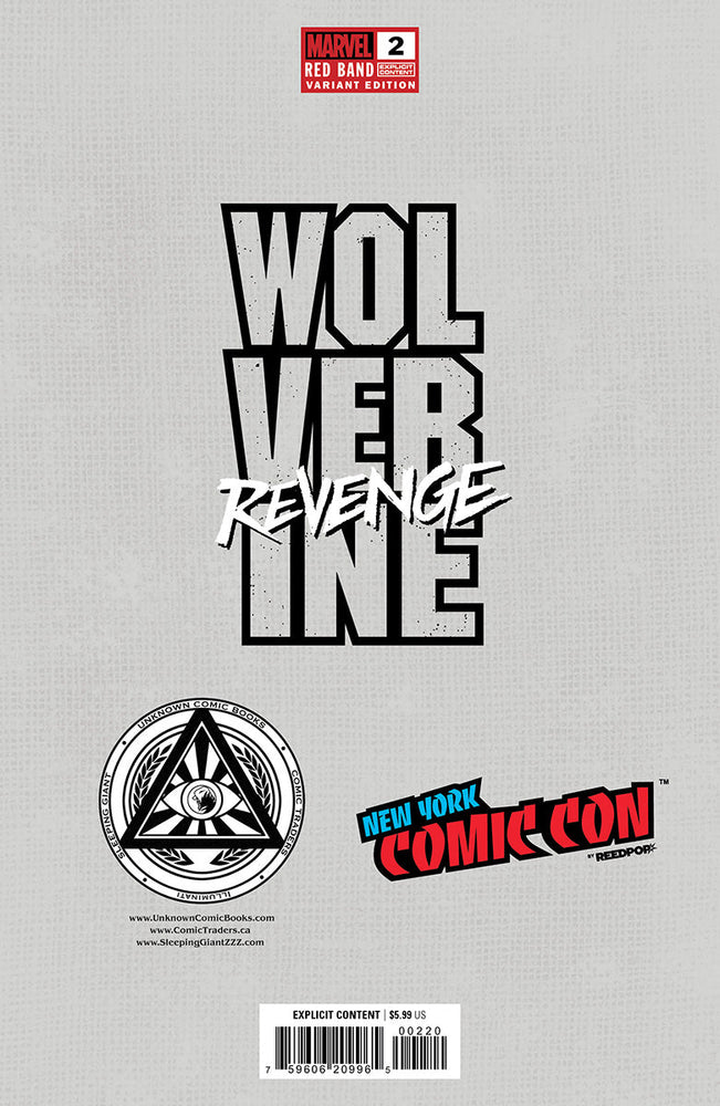 [Signed by Hickman] Wolverine: Revenge - Red Band #2 Virgin CON Unknown Comics Kirkham Exclusive Var Explicit Content [INST] (ONLINE ORDER ONLY)