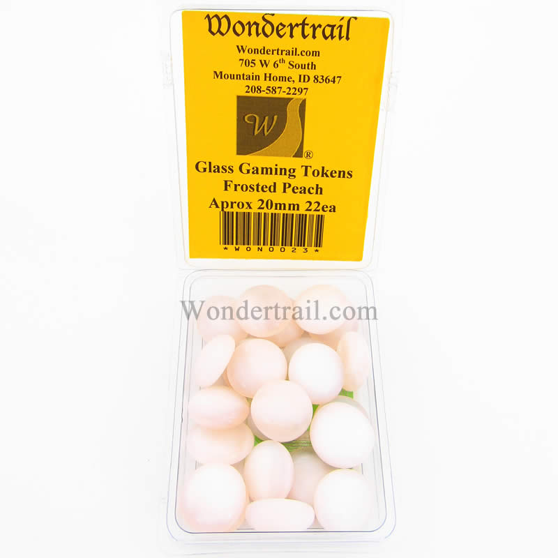 WON0023 Frost Peach Gaming Counter Tokens Aprox 20mm Pack of 22 (ONLINE ORDER ONLY)