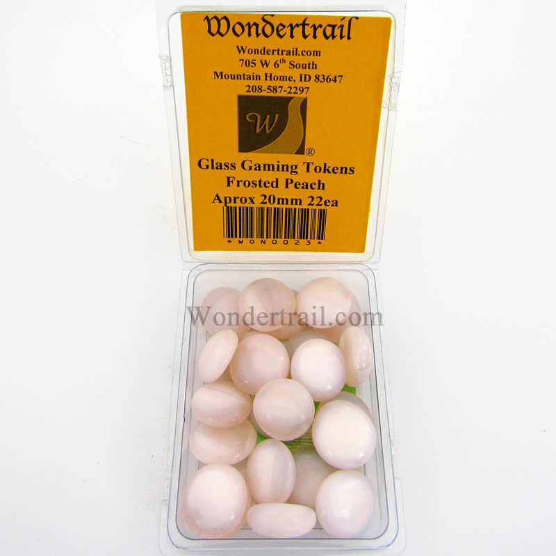 WON0023 Frost Peach Gaming Counter Tokens Aprox 20mm Pack of 22 (ONLINE ORDER ONLY)