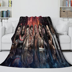 WWE Pattern Blanket Flannel Throw Kids Room Decoration (Online Order Only)
