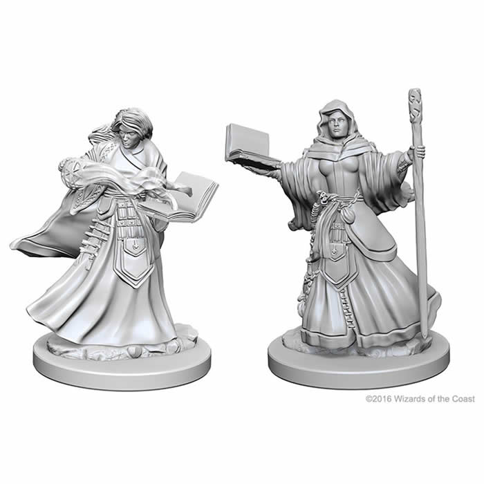 WZK72619 Human Female Wizard Nozurs Marvelous Miniatures D &amp; D Unpainted Minis WizKids (ONLINE ORDER ONLY)