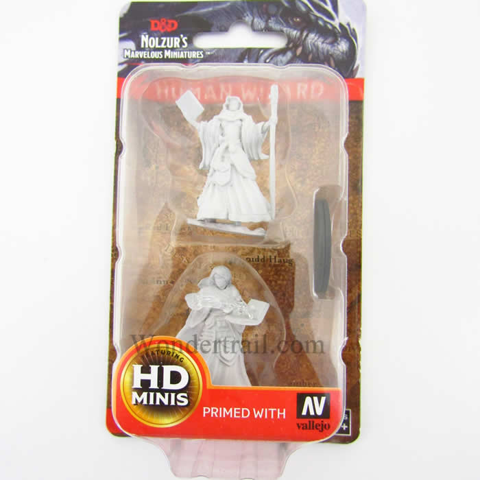 WZK72619 Human Female Wizard Nozurs Marvelous Miniatures D &amp; D Unpainted Minis WizKids (ONLINE ORDER ONLY)