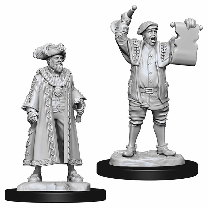 WZK73871 Mayor and Town Crier Miniature Deep Cuts Unpainted Miniatures (ONLINE ORDER ONLY)