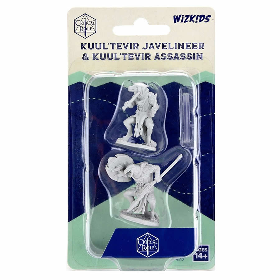 WZK90473 Kuultevir Javelineer and Kuultevir Assassin Unpainted Miniatures Critical Role Series Figures (ONLINE ORDER ONLY)