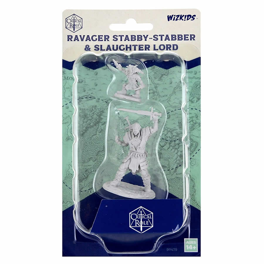 WZK90479 Ravager Stabby Stabber and Slaughter Lord Unpainted Miniatures Critical Role Series Figures (ONLINE ORDER ONLY)
