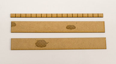 28mm Scale Wall Section - 6" long - 28MMDF570 (Online Order Only)