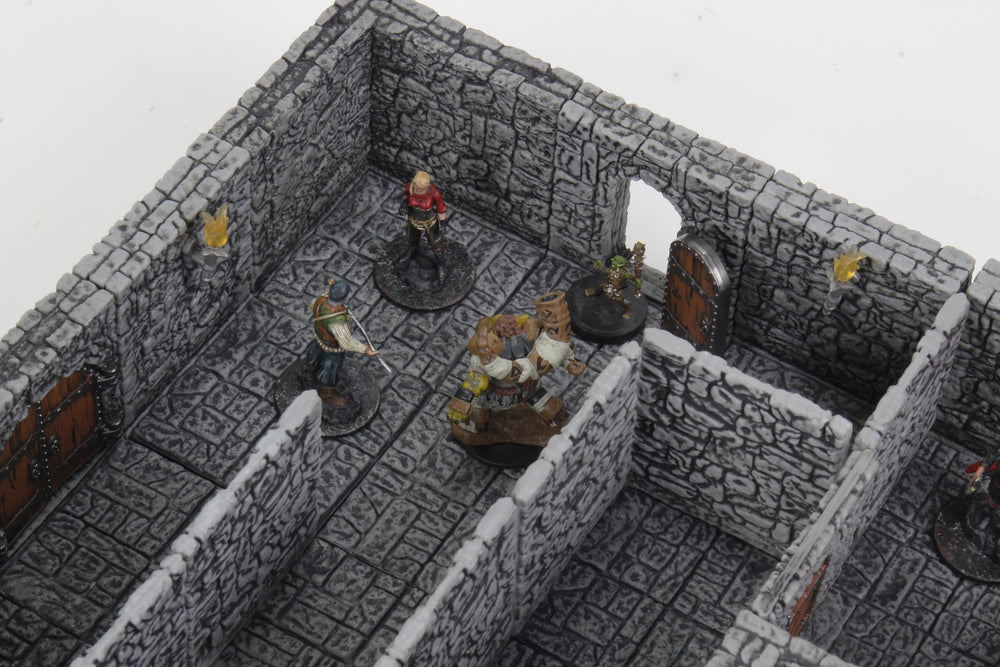 WarLock Tiles: Dungeon Tiles II – Full Height Stone Walls (ONLINE ORDER ONLY)