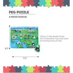 Washington DC Monuments 8 Piece Wooden Peg Puzzle Puzzled (ONLINE ORDER ONLY)