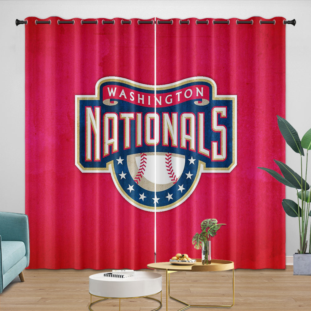 Washington Nationals Curtains Blackout Window Drapes Room Decoration (Online Order Only)