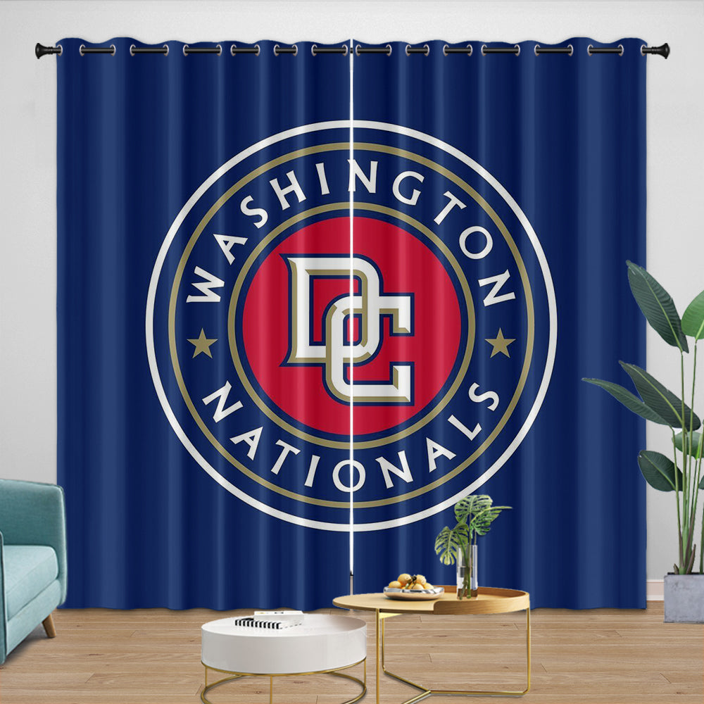 Washington Nationals Curtains Blackout Window Drapes Room Decoration (Online Order Only)