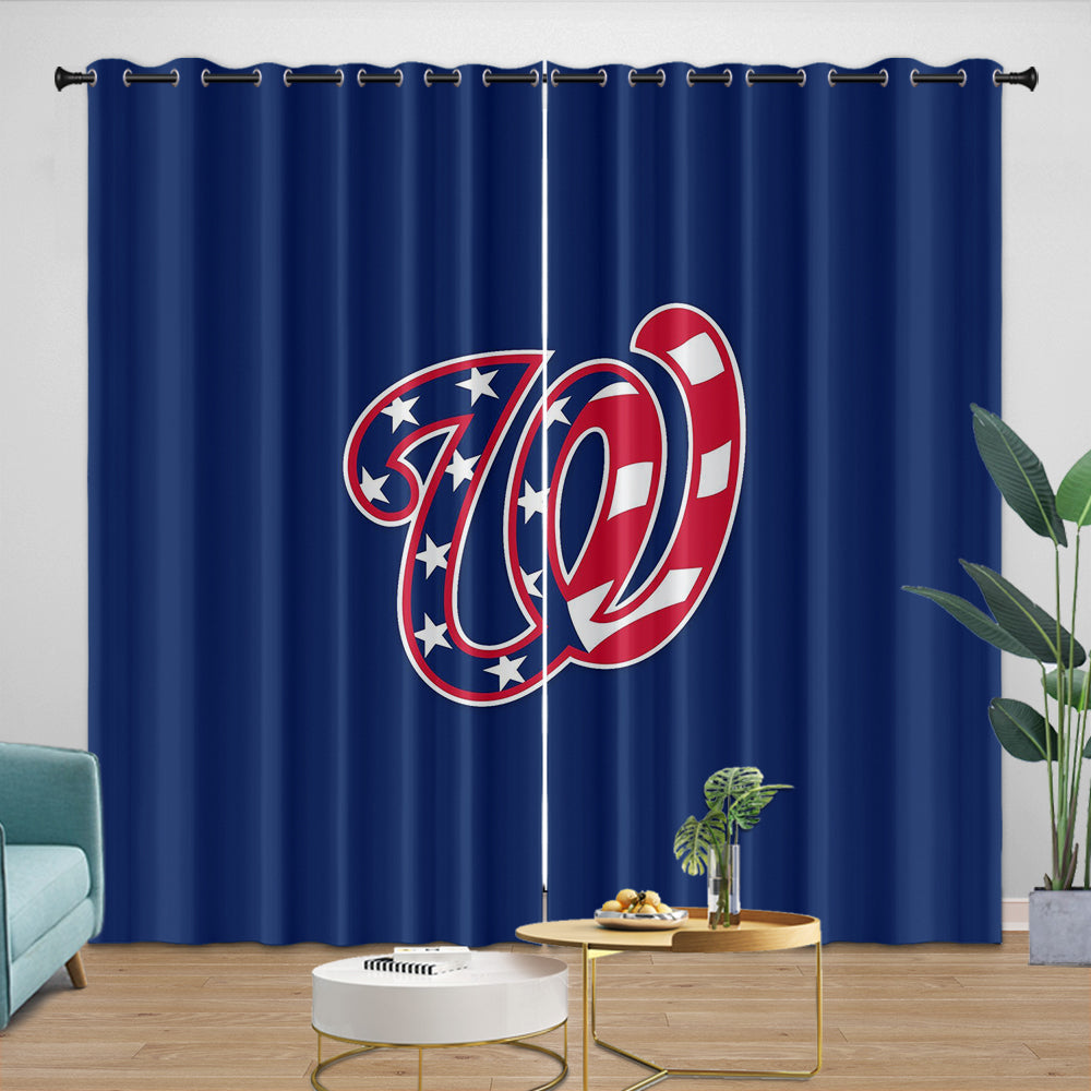 Washington Nationals Curtains Blackout Window Drapes Room Decoration (Online Order Only)