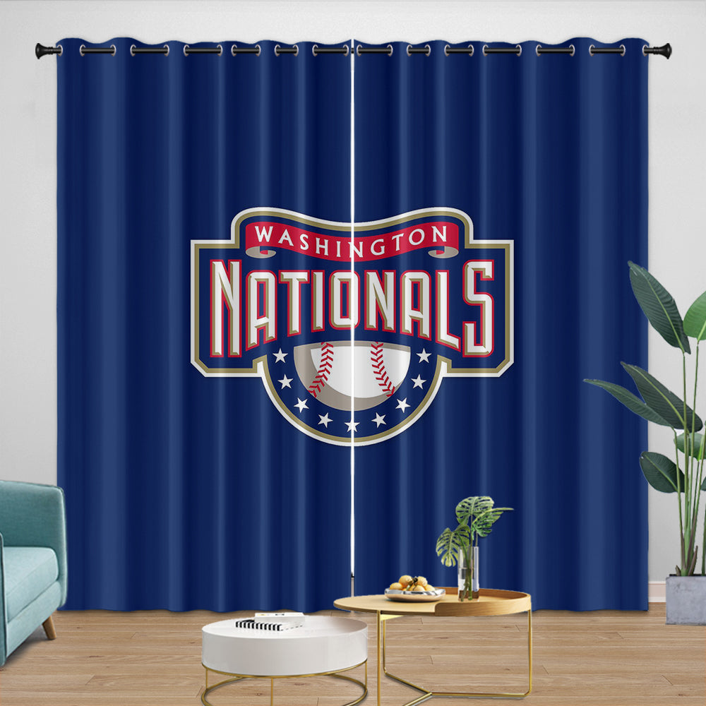 Washington Nationals Curtains Blackout Window Drapes Room Decoration (Online Order Only)
