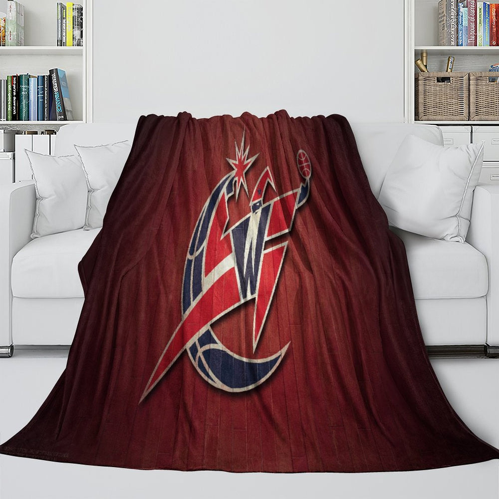 Washington Wizards Blanket Flannel Fleece Throw Room Decoration (Online Order Only)