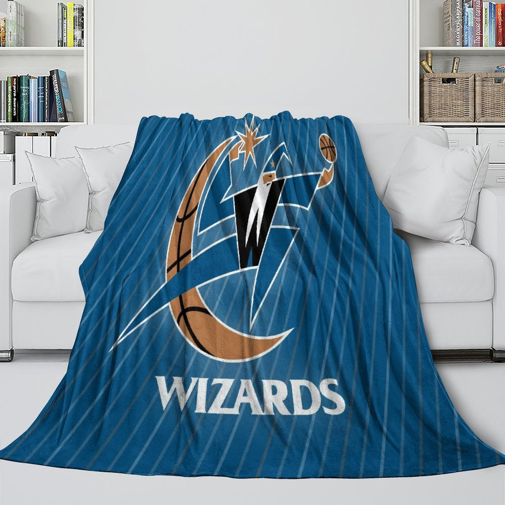 Washington Wizards Blanket Flannel Fleece Throw Room Decoration (Online Order Only)