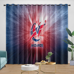 Washington Wizards Curtains Blackout Window Drapes Room Decoration (Online Order Only)