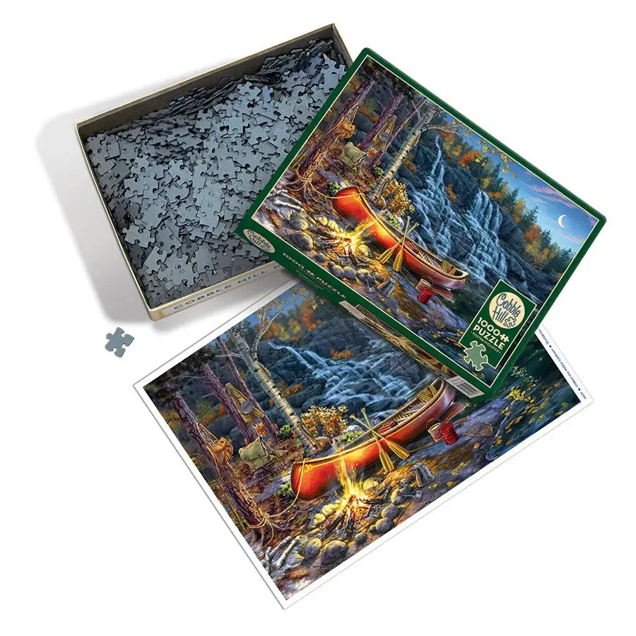Waterfall Camp 1000 Piece Jigsaw Puzzle Cobble Hill (ONLINE ORDER ONLY)