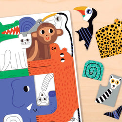 We Go Together Jungle 10 Shaped Piece Jigsaw Tray Puzzle Mudpuppy (ONLINE ORDER ONLY)