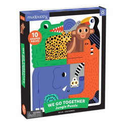 We Go Together Jungle 10 Shaped Piece Jigsaw Tray Puzzle Mudpuppy (ONLINE ORDER ONLY)