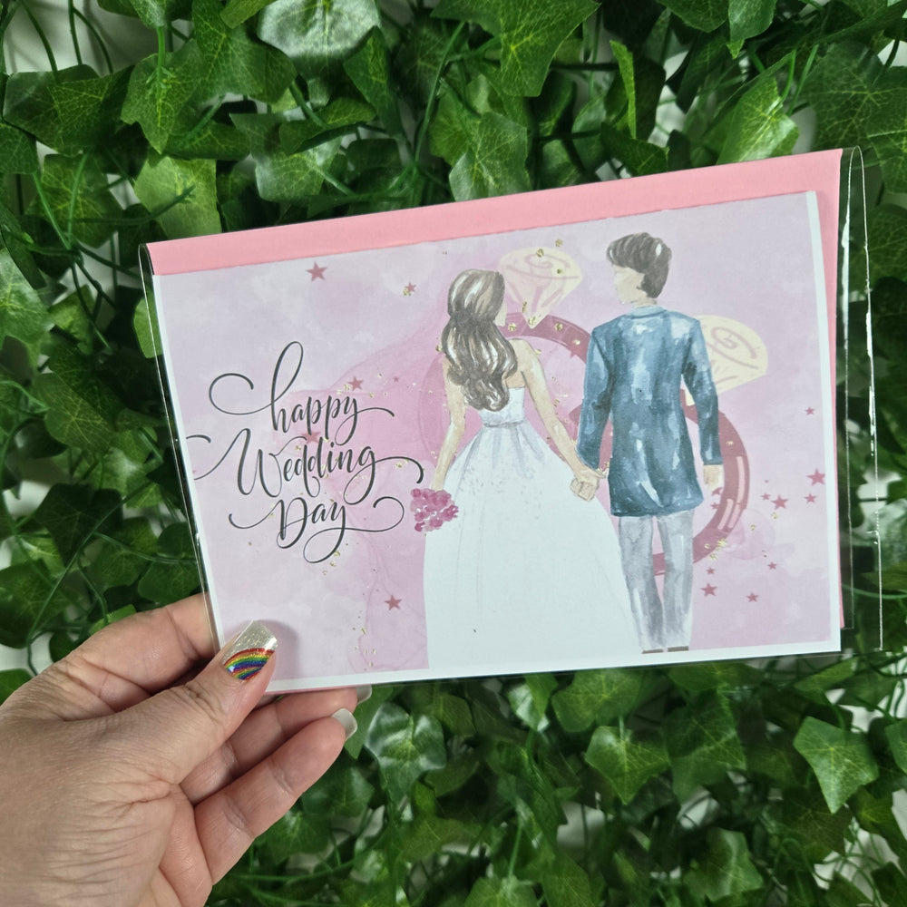 Pink Wedding Congratulations Card (ONLINE ORDER ONLY)