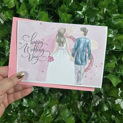 Pink Wedding Congratulations Card (ONLINE ORDER ONLY)