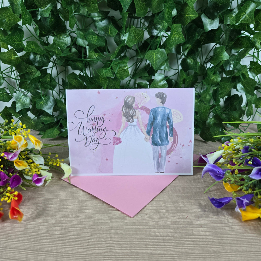 Pink Wedding Congratulations Card (ONLINE ORDER ONLY)