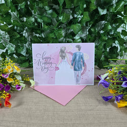 Pink Wedding Congratulations Card (ONLINE ORDER ONLY)