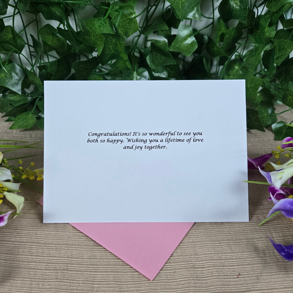 Pink Wedding Congratulations Card (ONLINE ORDER ONLY)