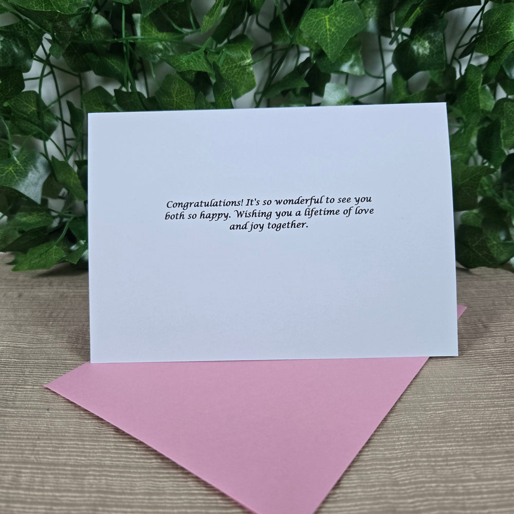 Pink Wedding Congratulations Card (ONLINE ORDER ONLY)