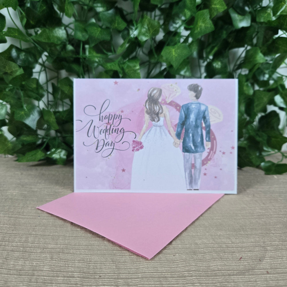 Pink Wedding Congratulations Card (ONLINE ORDER ONLY)