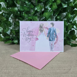 Pink Wedding Congratulations Card (ONLINE ORDER ONLY)