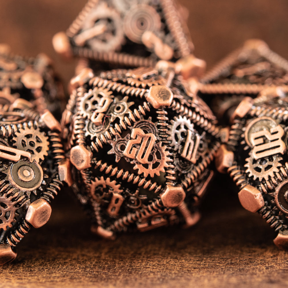 Pre-Order|| Weird West Wasteland Hollow Metal Dice Set - Bronze
