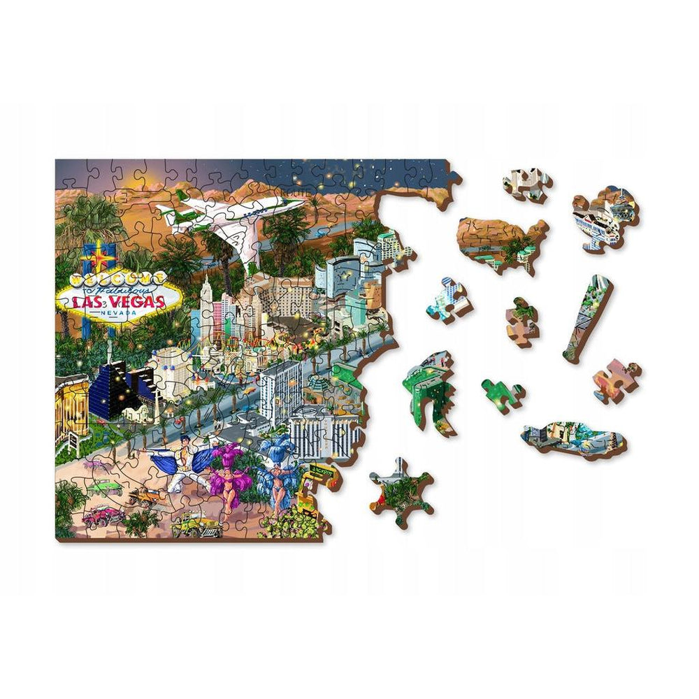 Welcome to Las Vegas 200 Piece Wood Jigsaw Puzzle Wooden City (ONLINE ORDER ONLY)