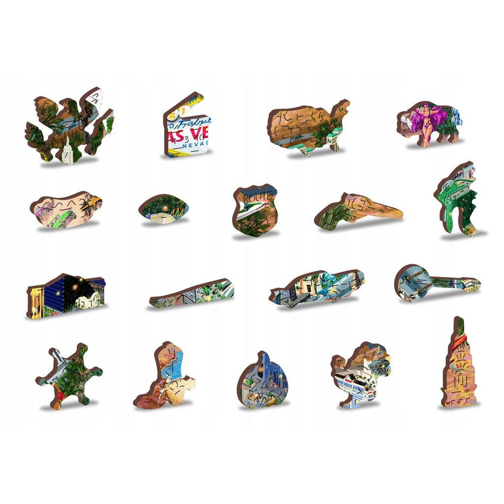 Welcome to Las Vegas 200 Piece Wood Jigsaw Puzzle Wooden City (ONLINE ORDER ONLY)