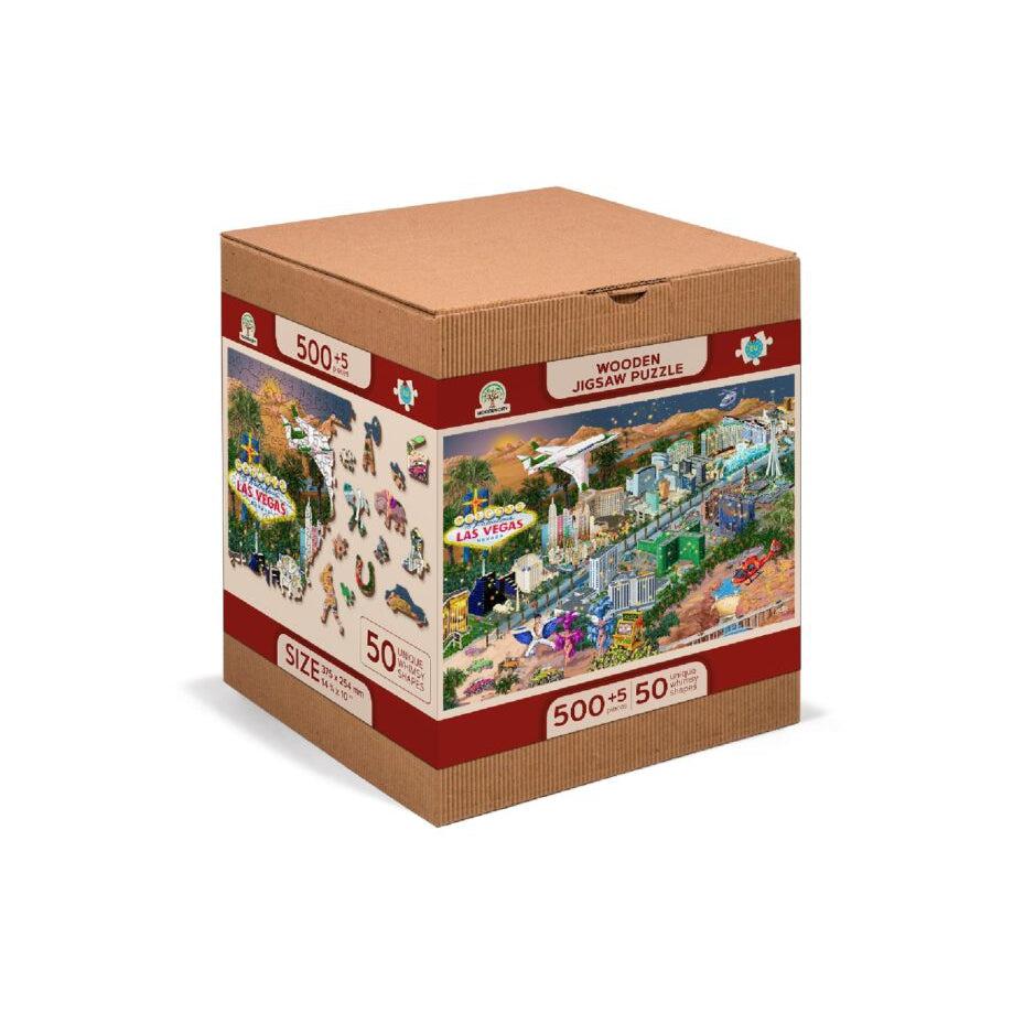 Welcome to Las Vegas 505 Piece Wood Jigsaw Puzzle Wooden City (ONLINE ORDER ONLY)