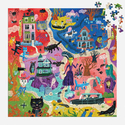 Welcome to Spooky Town 500 Piece Jigsaw Puzzle Mudpuppy