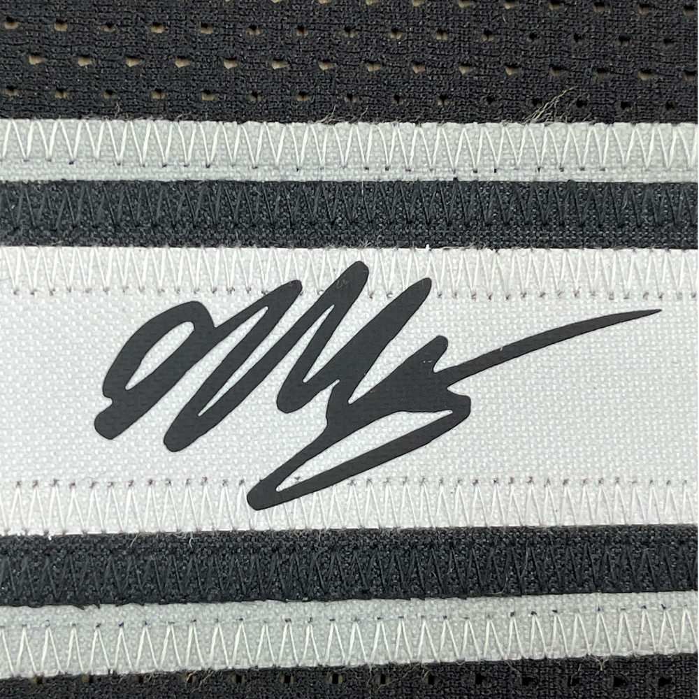 Framed Facsimile Autographed Victor Wembanyama 35x39 San Antonio Black Reprint Laser Auto Basketball Jersey (ONLINE ORDER ONLY)