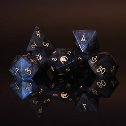 Pre-Order || Werewolf Labradorite "Moonstone" Stone Dice Set