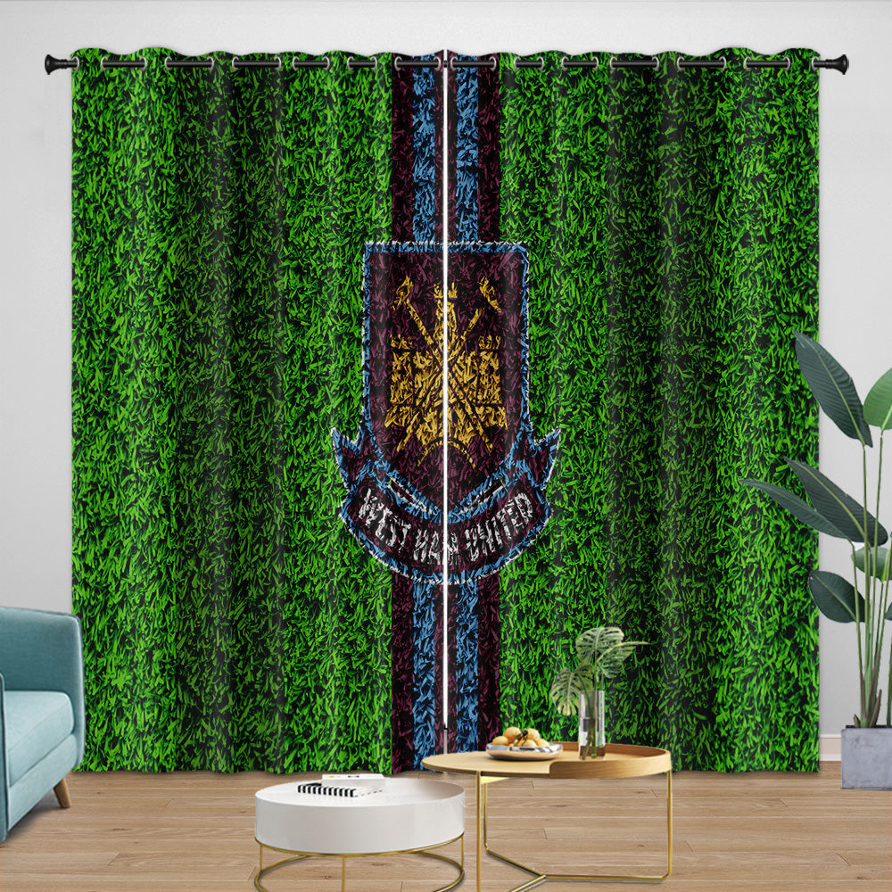 West Ham United Curtains Blackout Window Drapes Room Decoration (Online Order Only)