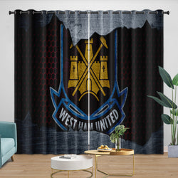 West Ham United Curtains Blackout Window Drapes Room Decoration (Online Order Only)