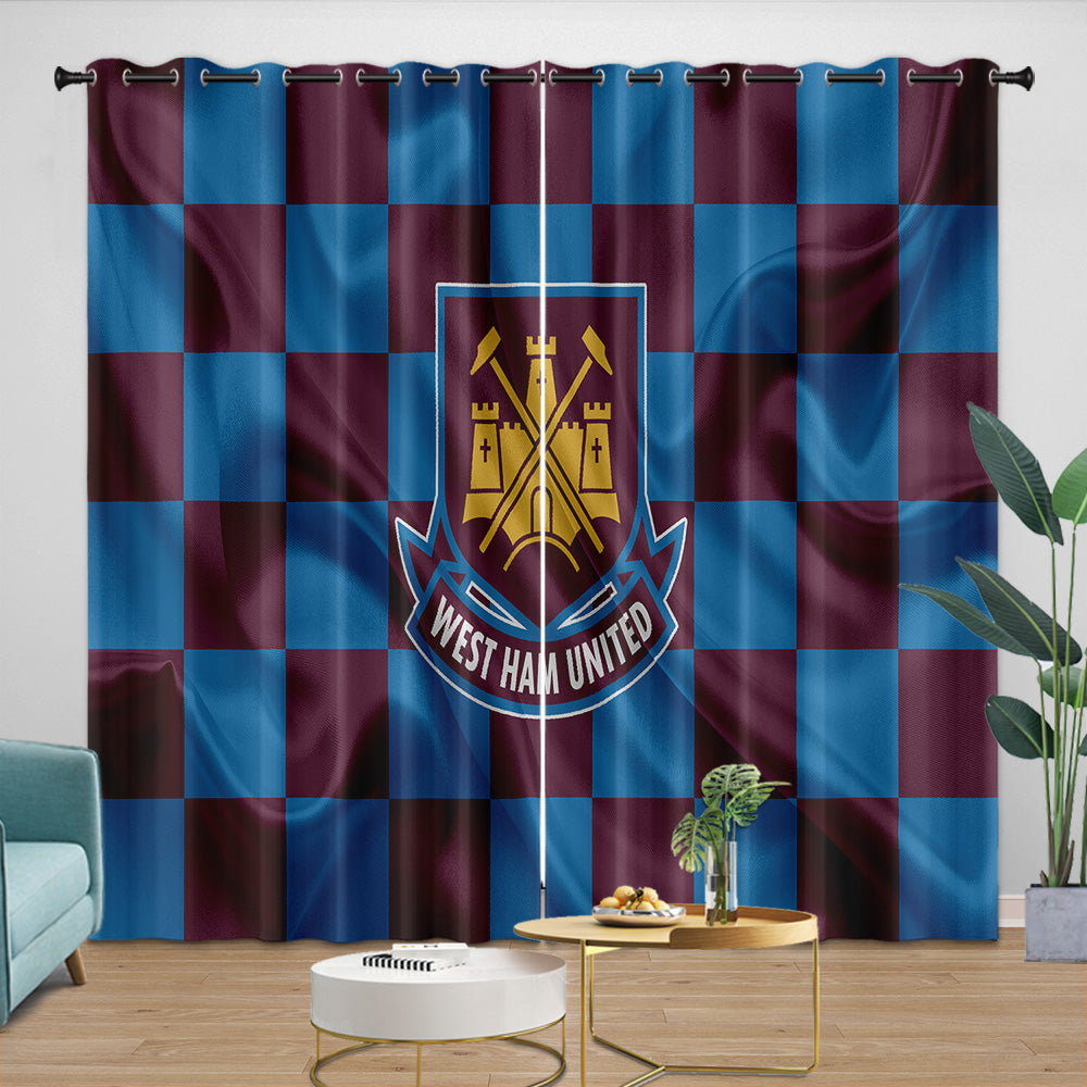 West Ham United Curtains Blackout Window Drapes Room Decoration (Online Order Only)