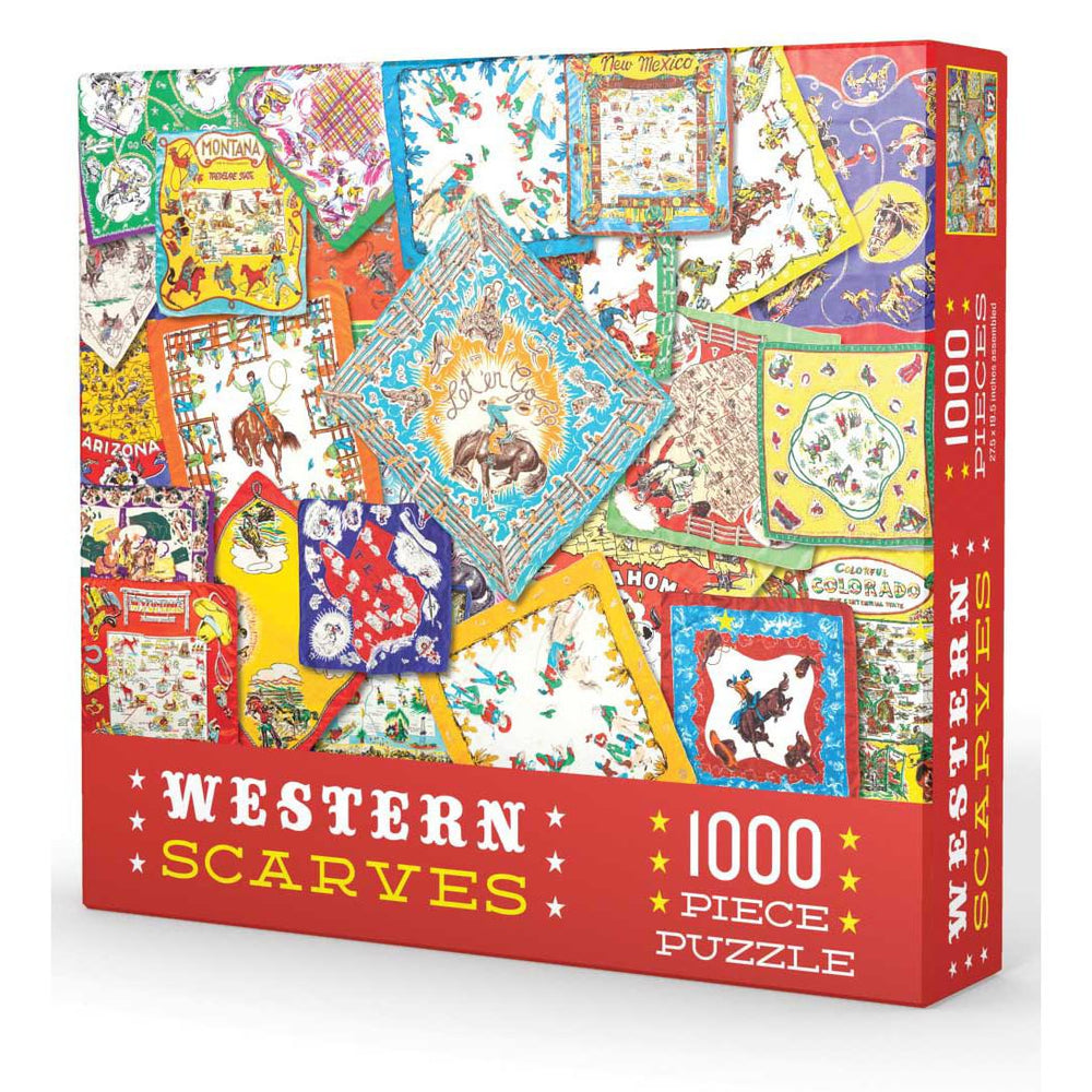 Western Scarves 1000 Piece Jigsaw Puzzle Gibbs Smith (ONLINE ORDER ONLY)