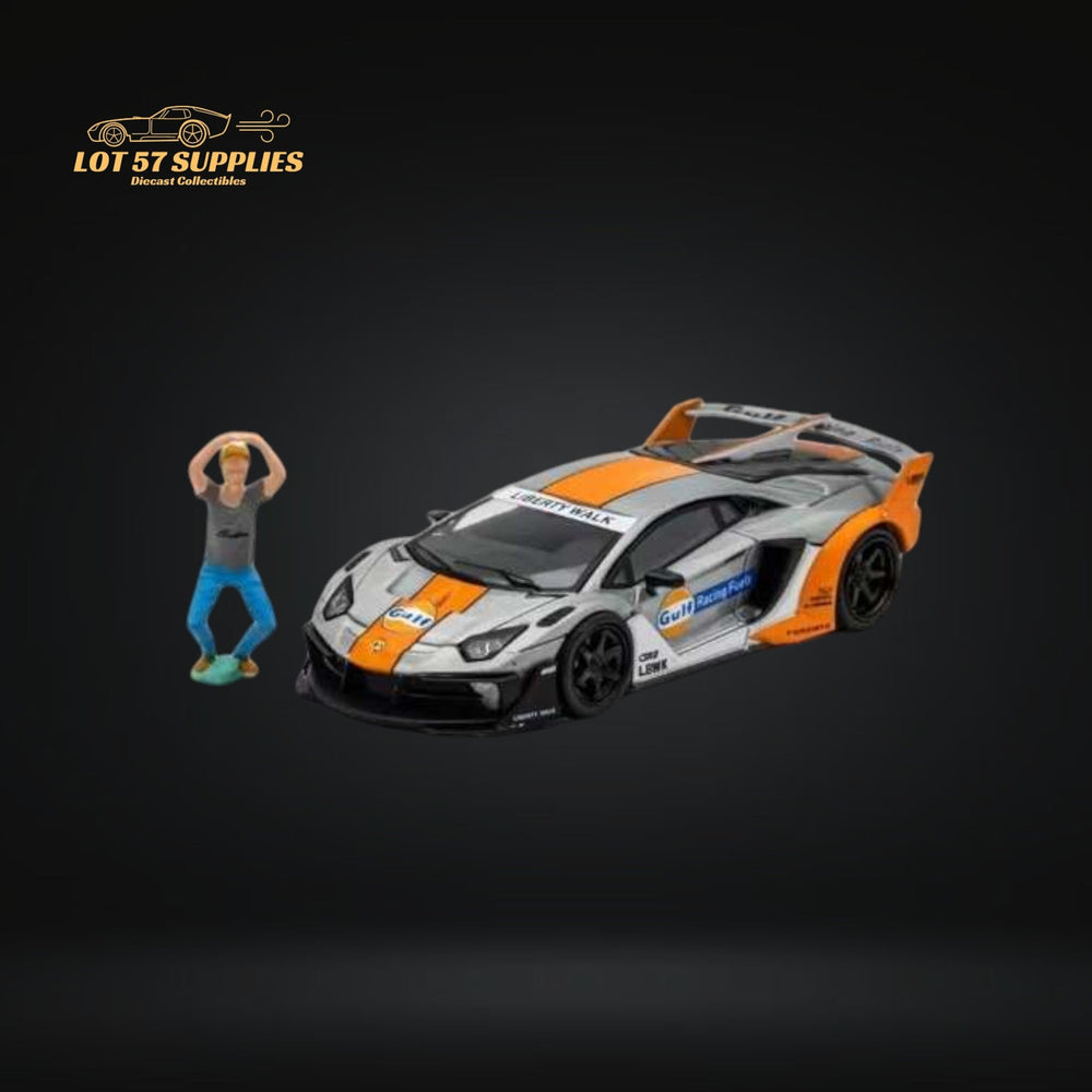 Star Model 1:64 Lamborghini Aventador LBWK LP700-4 GT EVO Gulf Raw With Figure 1:64 Limited to 499 Pcs (ONLINE ORDER ONLY)