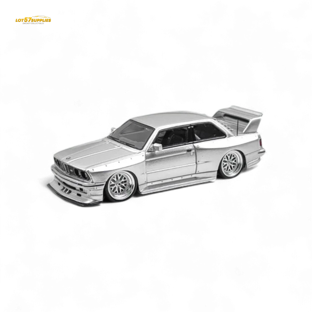 NA BMW E30 Wide-Body Resin Model Silver 1:64 (ONLINE ORDER ONLY)