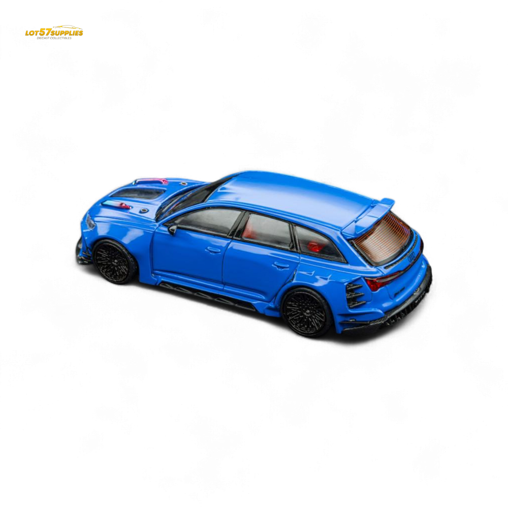 (Pre-Order) DCM Modified Audi RS6 Wagon Blue - Engine & Openable Hood 1:64 (ONLINE ORDER ONLY)