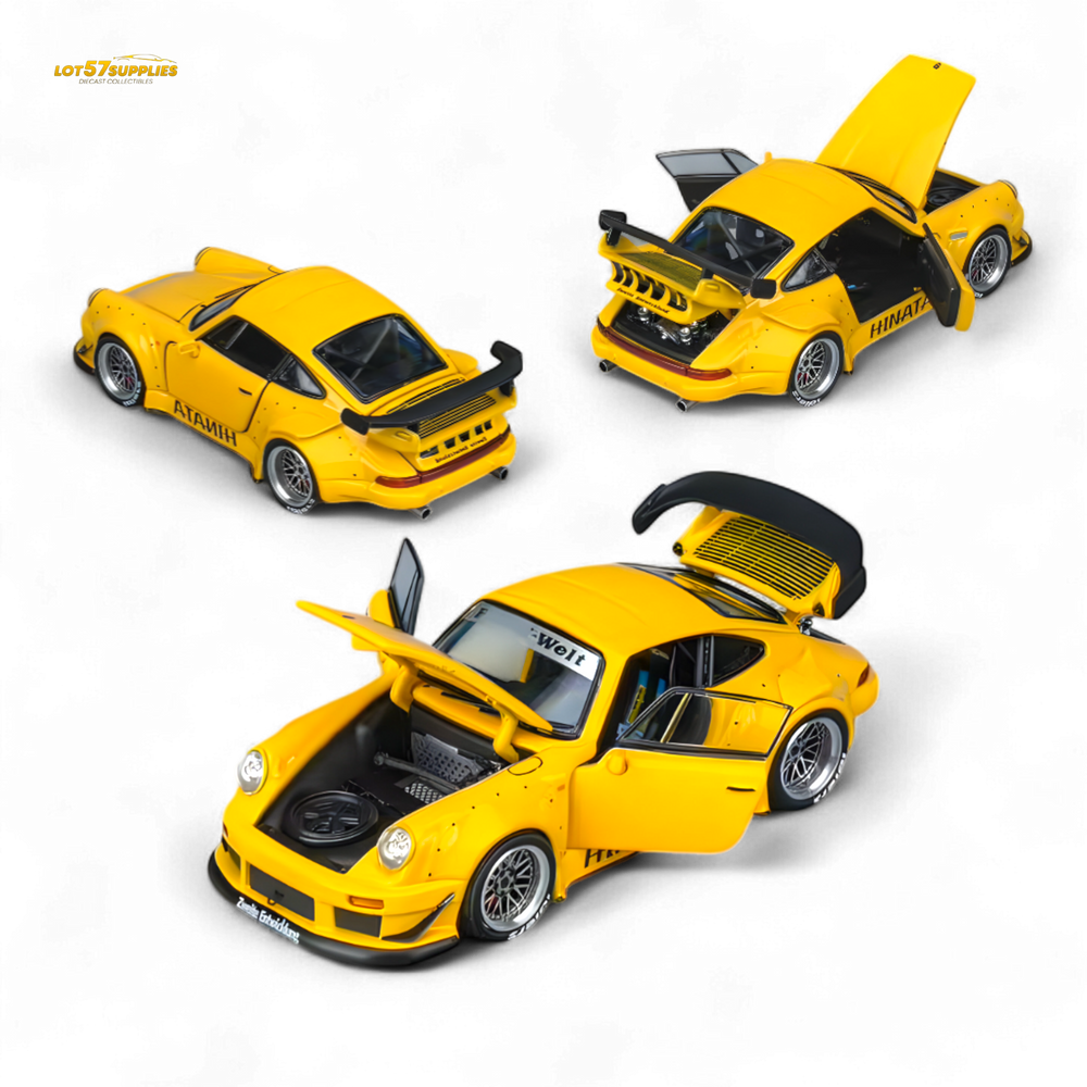 PGM Porsche RWB 930 Hinata - Yellow 1:64 (ONLINE ORDER ONLY)